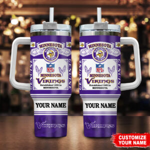 Personalized Minnesota Vikings Fan Mug - Customizable NFL Drinkware Gift