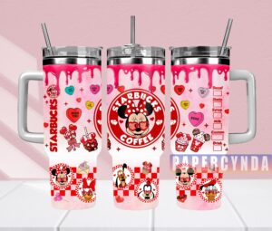 Cute Cartoon Heart-Themed Tumbler – Perfect for Coffee Lovers & Gift Ideas