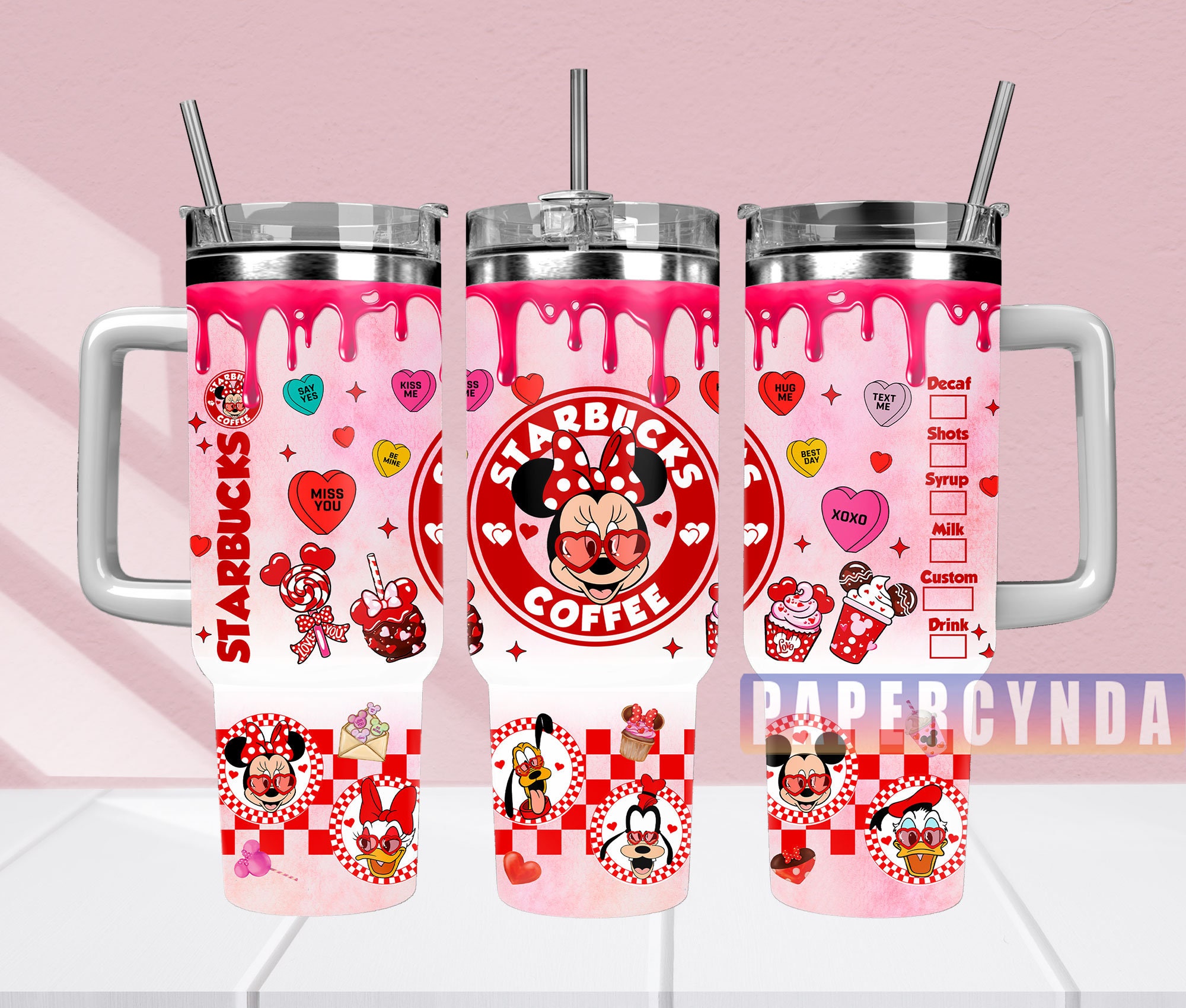 Cute Cartoon Heart-Themed Tumbler – Perfect for Coffee Lovers & Gift Ideas