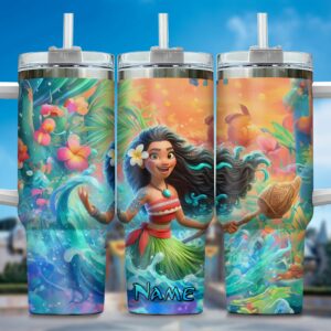 Personalized Tropical Adventure Tumbler - Custom Name Gift