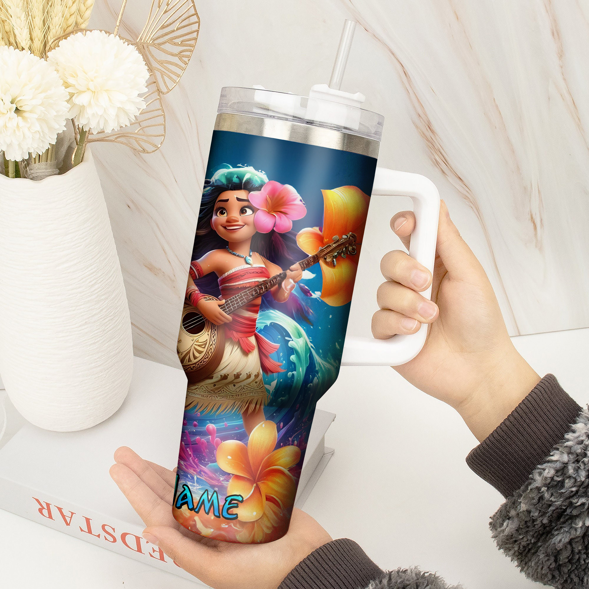 Personalized Tropical Adventure Tumbler - Custom Name & Vibrant Design - Image 4