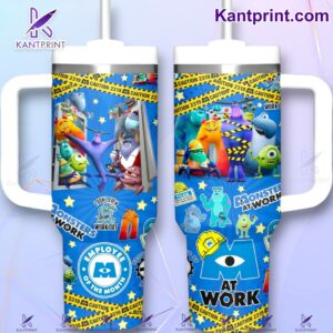 Monsters at Work Cartoon Tumbler - Insulated Travel Mug with Fun Characters