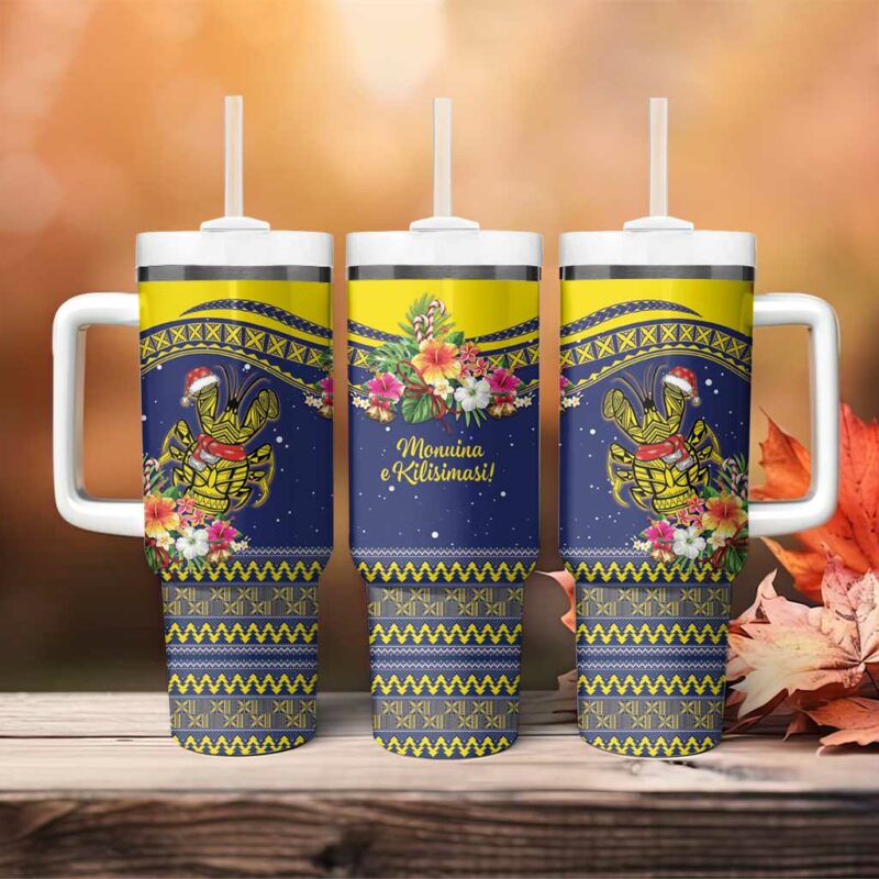 Monuina e Kilisimasi Niue Christmas Niuean Tribal Custom Stanley Quencher 40oz Stainless Steel Tumbler With Handle - Threewoofs - Image 4