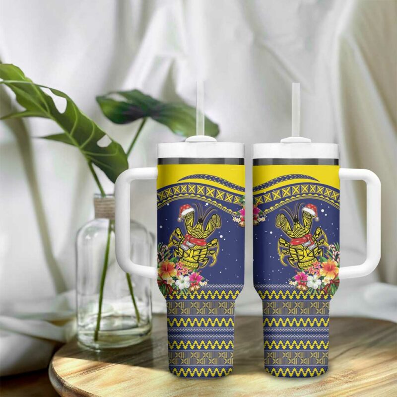 Monuina e Kilisimasi Niue Christmas Niuean Tribal Custom Stanley Quencher 40oz Stainless Steel Tumbler With Handle - Threewoofs - Image 9