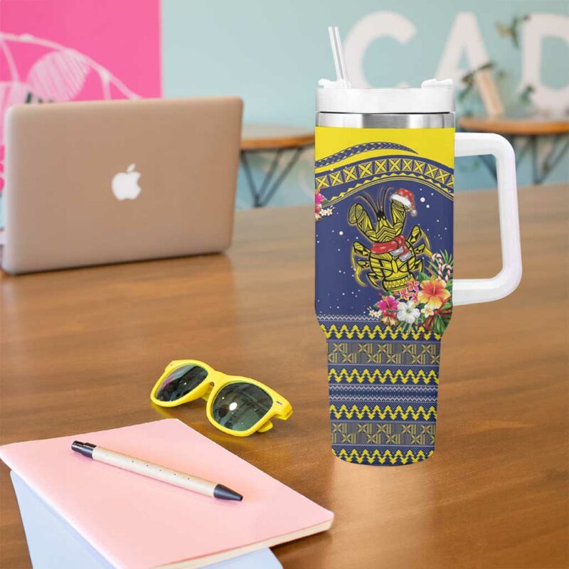 Monuina e Kilisimasi Niue Christmas Niuean Tribal Custom Stanley Quencher 40oz Stainless Steel Tumbler With Handle - Threewoofs - Image 5