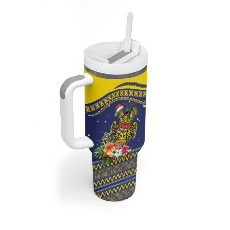 Monuina e Kilisimasi Niue Christmas Niuean Tribal Custom Stanley Quencher 40oz Stainless Steel Tumbler With Handle - Threewoofs - Image 2
