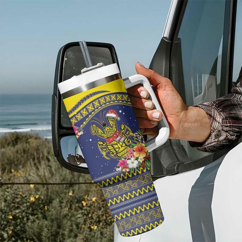 Monuina e Kilisimasi Niue Christmas Niuean Tribal Custom Stanley Quencher 40oz Stainless Steel Tumbler With Handle - Threewoofs - Image 7