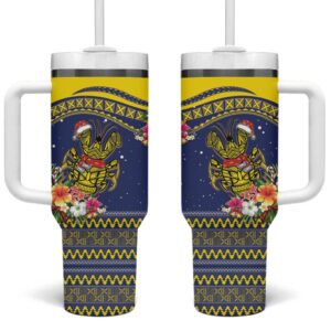 Monuina e Kilisimasi Niue Christmas Niuean Tribal Custom Stanley Quencher 40oz Stainless Steel Tumbler With Handle - Threewoofs