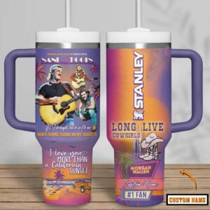 Morgan Wallen Music Custom Stanley Quencher 40oz Stainless Steel Tumbler With Handle - Threewoofs
