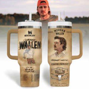 Morgan Wallen Music Custom Stanley Quencher 40oz Stainless Steel Tumbler With Handle - Threewoofs