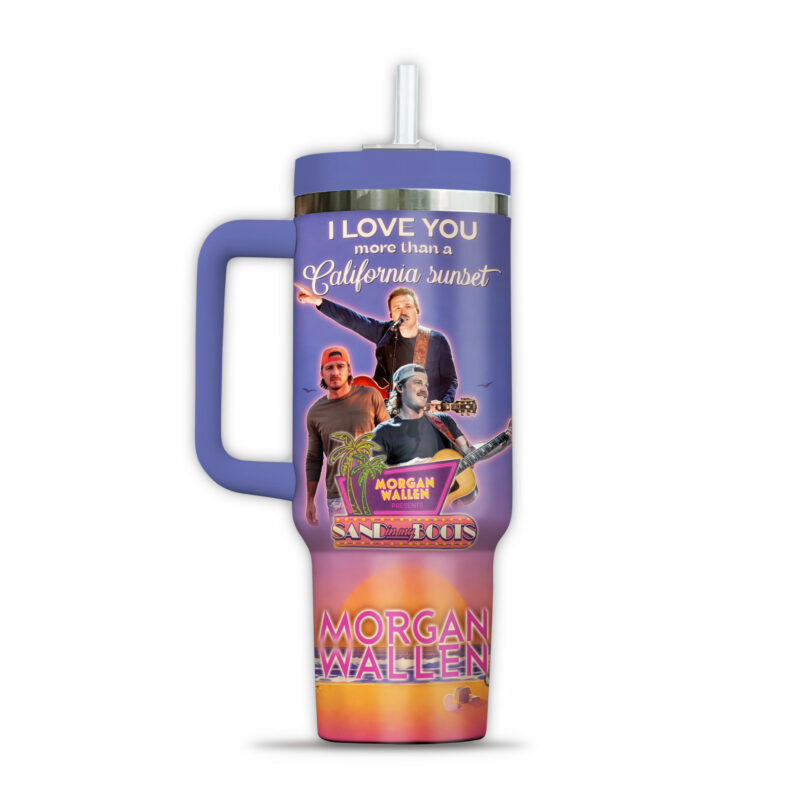 Morgan Wallen Music Custom Stanley Quencher 40oz Stainless Steel Tumbler With Handle - Threewoofs - Image 3