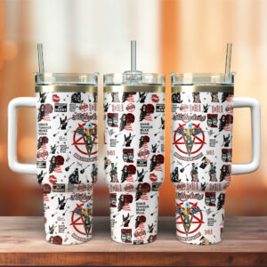 Motley Crue Music Custom Stanley Quencher 40oz Stainless Steel Tumbler With Handle - Threewoofs