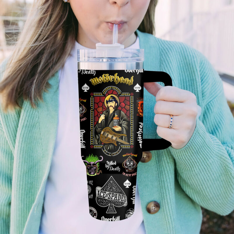 Motorhead Music Custom Stanley Quencher 40oz Stainless Steel Tumbler With Handle - Threewoofs - Image 7