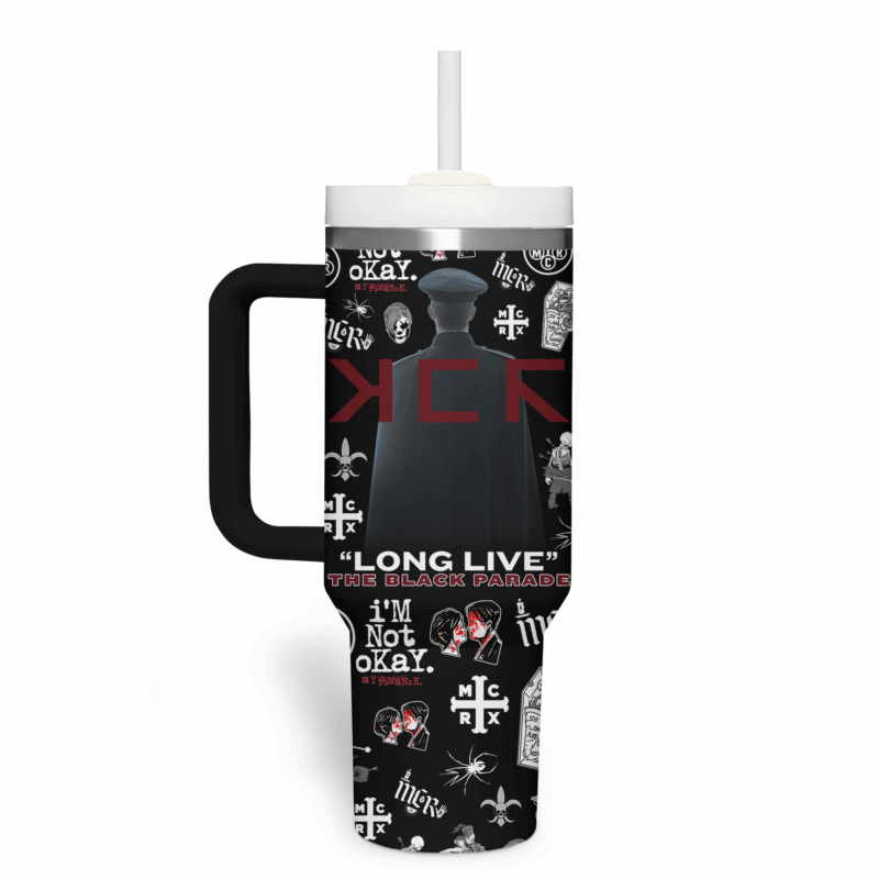 My Chemical Romance Music Custom Stanley Quencher 40oz Stainless Steel Tumbler With Handle - Threewoofs - Image 4