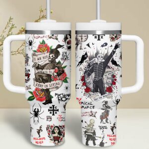 My Chemical Romance Music Custom Stanley Quencher 40oz Stainless Steel Tumbler With Handle - Threewoofs