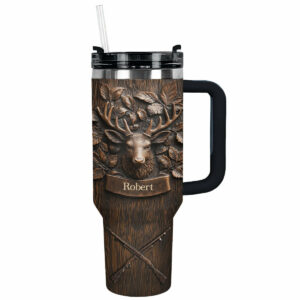 Nature Call Deer Custom Stanley Quencher 40oz Stainless Steel Tumbler With Handle - Threewoofs