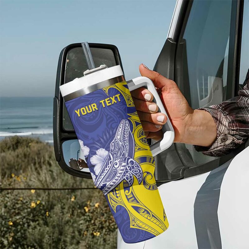 Nauru 92nd Anniversary Of Angam Polynesian Whale Custom Stanley Quencher 40oz Stainless Steel Tumbler With Handle - Threewoofs - Image 7