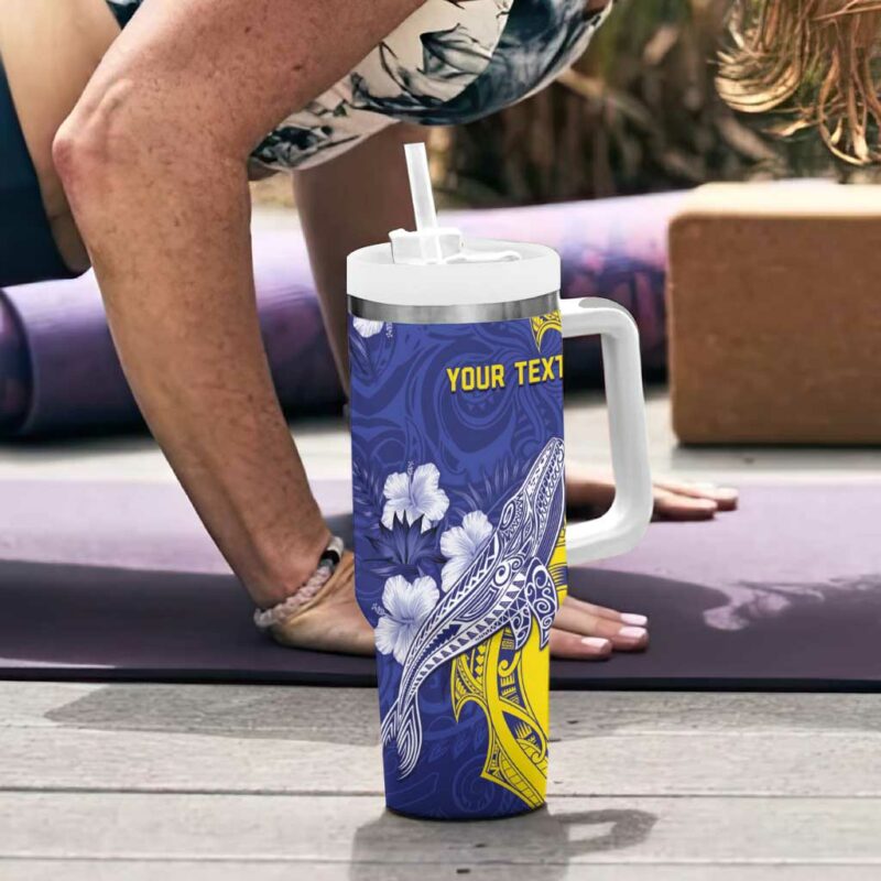 Nauru 92nd Anniversary Of Angam Polynesian Whale Custom Stanley Quencher 40oz Stainless Steel Tumbler With Handle - Threewoofs - Image 6