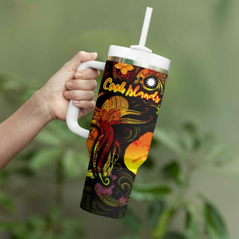 Nauru Custom Stanley Quencher 40oz Stainless Steel Tumbler With Handle - Threewoofs - Image 3
