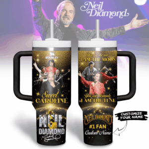 Neil Diamond Music Custom Stanley Quencher 40oz Stainless Steel Tumbler With Handle - Threewoofs