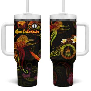 New Caledonia Custom Stanley Quencher 40oz Stainless Steel Tumbler With Handle - Threewoofs