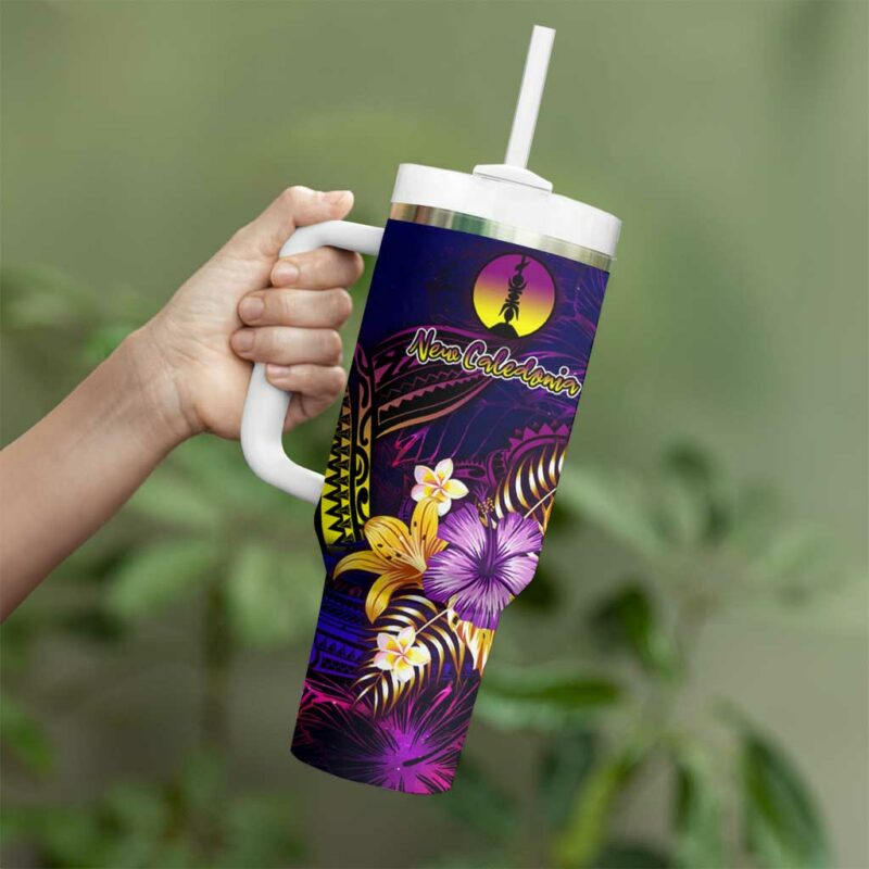 New Caledonia Custom Stanley Quencher 40oz Stainless Steel Tumbler With Handle - Threewoofs - Image 3