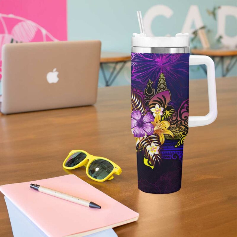 New Caledonia Custom Stanley Quencher 40oz Stainless Steel Tumbler With Handle - Threewoofs - Image 5