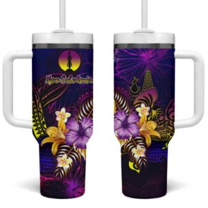 New Caledonia Custom Stanley Quencher 40oz Stainless Steel Tumbler With Handle - Threewoofs