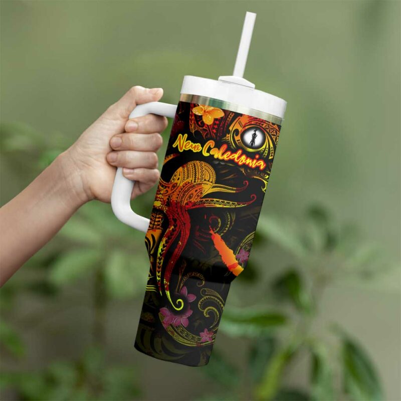 New Caledonia Custom Stanley Quencher 40oz Stainless Steel Tumbler With Handle - Threewoofs - Image 3