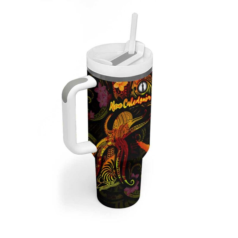 New Caledonia Custom Stanley Quencher 40oz Stainless Steel Tumbler With Handle - Threewoofs - Image 2