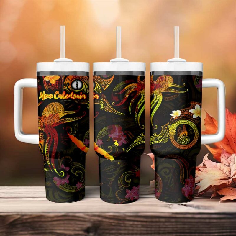 New Caledonia Custom Stanley Quencher 40oz Stainless Steel Tumbler With Handle - Threewoofs - Image 4
