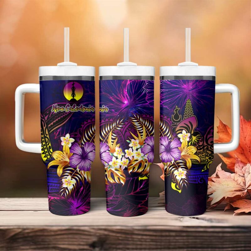 New Caledonia Custom Stanley Quencher 40oz Stainless Steel Tumbler With Handle - Threewoofs - Image 4