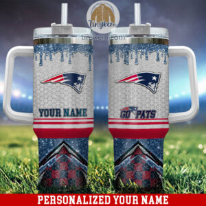 Personalized Football Team Travel Mug - Custom Name & Logo Design