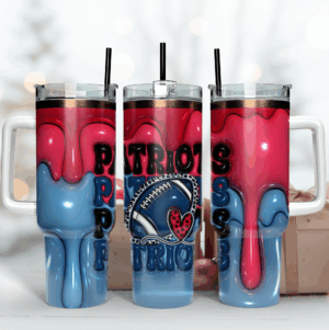 Patriotic Football Tumbler with Straw - Perfect Gift for Sports Fans