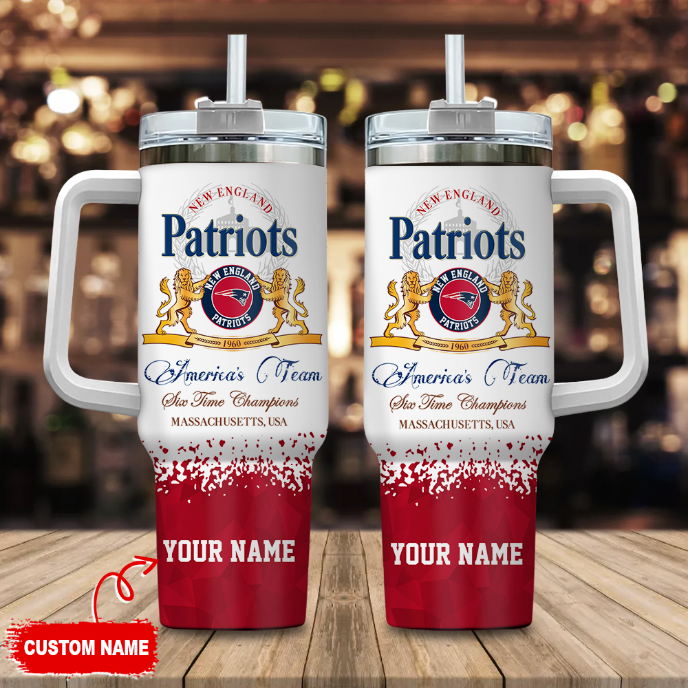 Custom New England Patriots Tumbler - Personalized NFL Fan Gift
