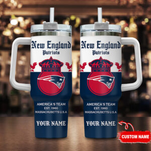 Custom New England Patriots Tumbler – Personalized NFL Fan Gift