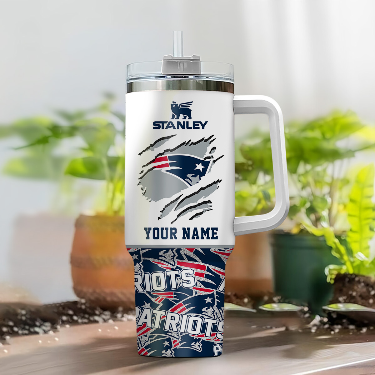 Customizable Stanley Tumbler - Personalized NFL Team Travel Mug with Handle - Image 2