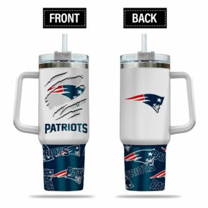 Stainless Steel Tumbler with Handle - NFL Team Logo - Double Wall Insulated