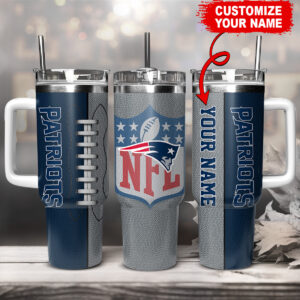 Customizable NFL Team Tumbler with Handle - Personalized Sports Fan Gift