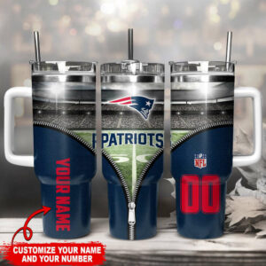 Customizable NFL Team Tumbler with Handle - Personalize with Your Name & Number