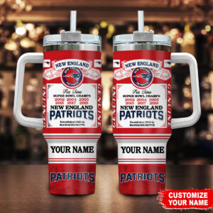 Customizable New England Patriots Tumbler Mug with Handle - Perfect Gift for Fans
