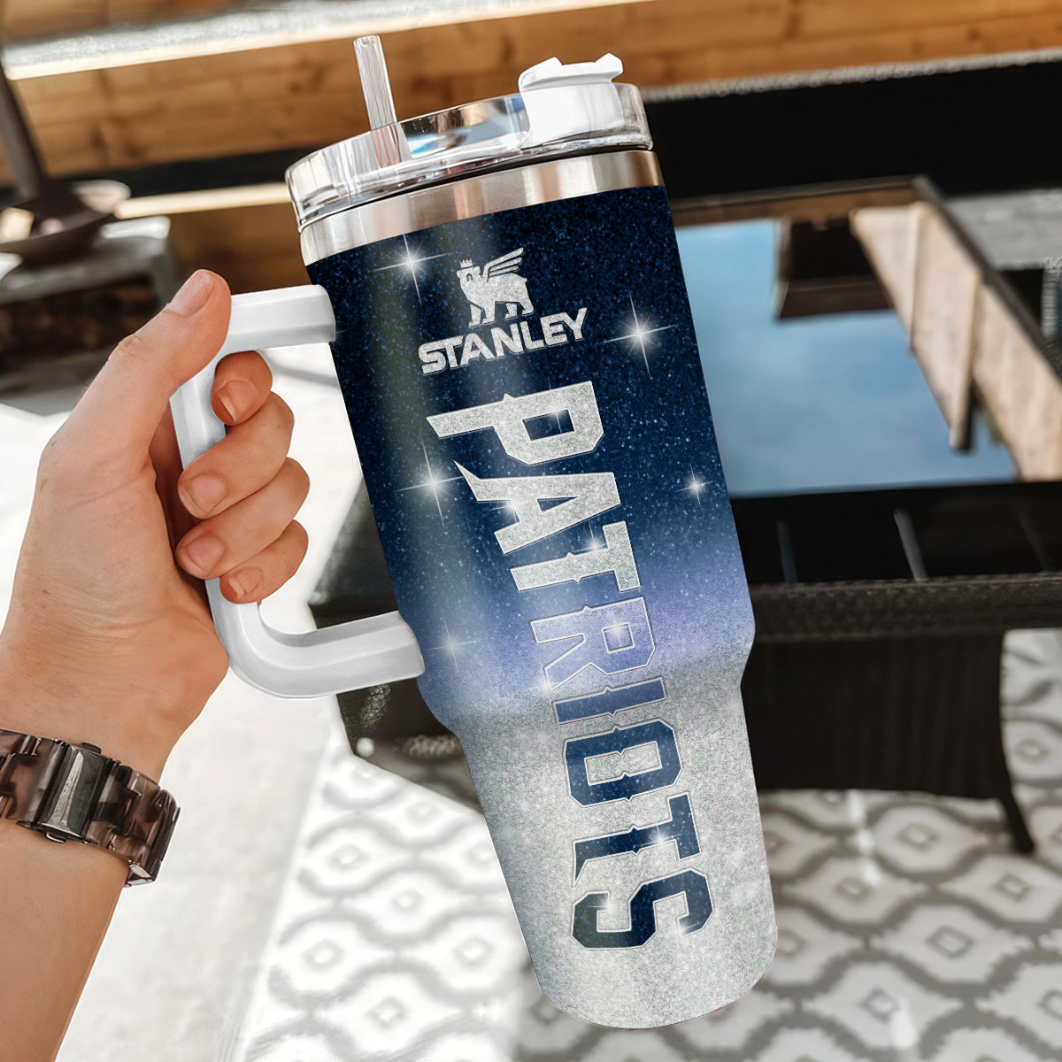 Customizable Stanley Patriots Tumbler with Handle - Personalize Your Own! - Image 3