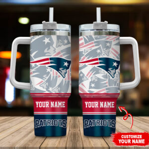 Customizable NFL Team Tumbler Mug with Handle - Personalized Name