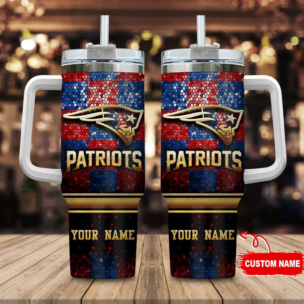 Custom Name Patriots Tumbler - Personalized Gift for Fans