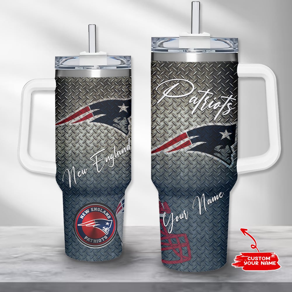Customizable New England Patriots Tumbler with Handle - Perfect Gift for Fans