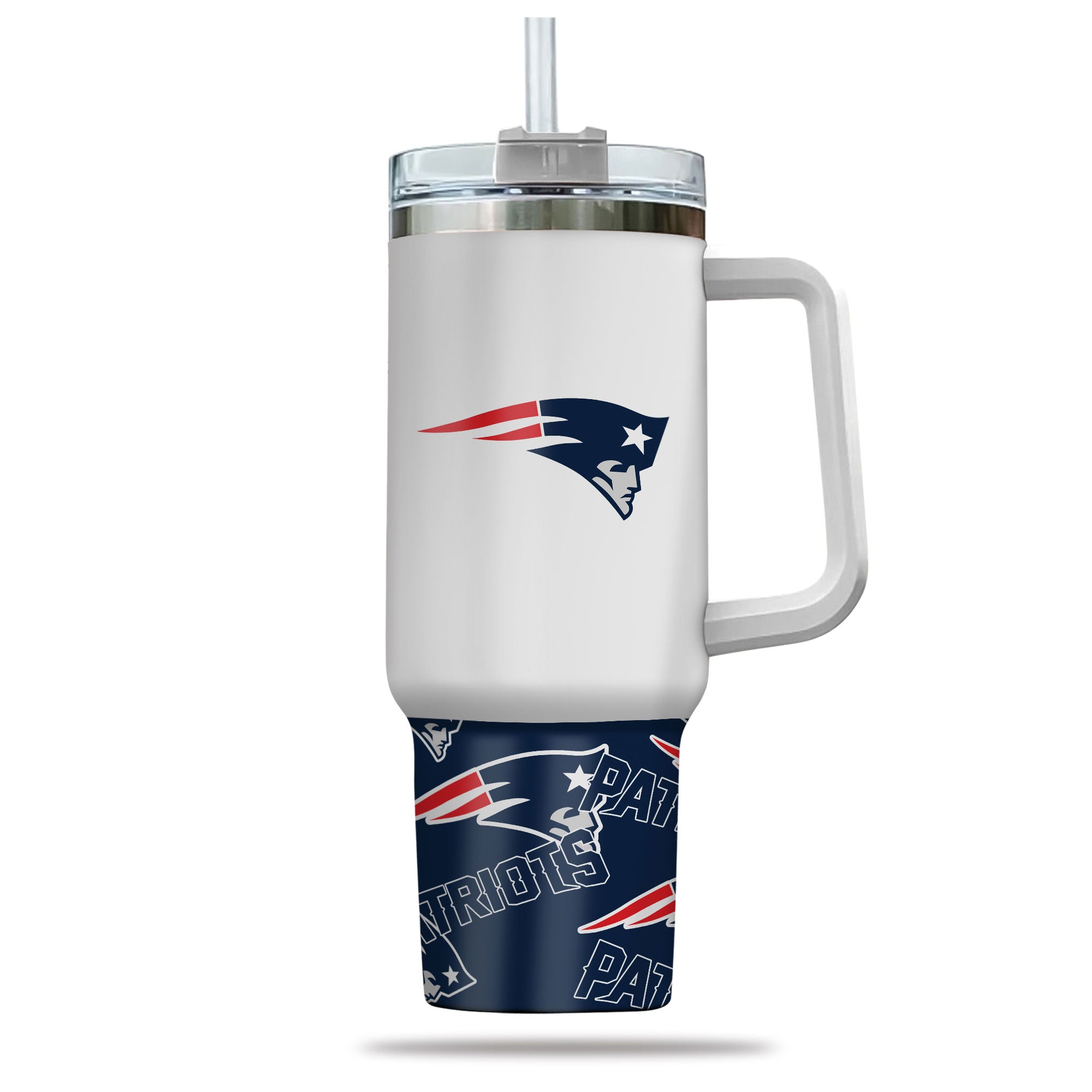 Stainless Steel Tumbler with Handle - NFL Team Logo - Double Wall Insulated - Image 2