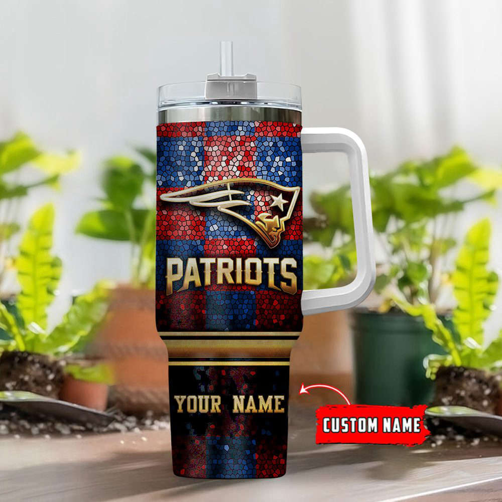 Custom Name Patriots Tumbler - Personalized Gift for Fans - Image 2