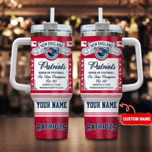 Customizable New England Football Fan Travel Mug - Personalized Gift