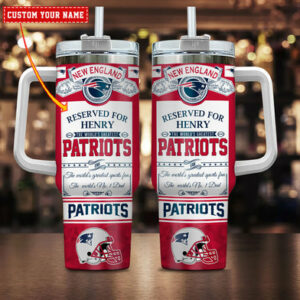 Customizable New England Patriots Tumbler - Perfect Gift for Fans
