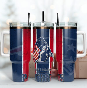 Patriotic New England Team Tumbler - Insulated & Durable Travel Mug